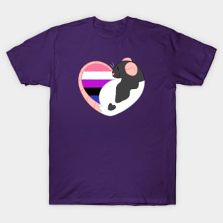 Genderfluid Pride Rat T-Shirt